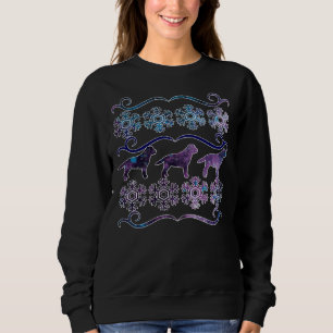 Lila Galactic Labrador Ugly Christmas Sweater Sweatshirt