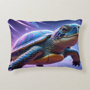 Lila Galaktische Meerschildkröte Dekokissen