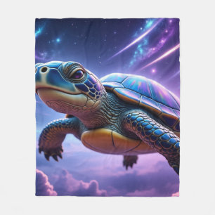 Lila Galaktische Meerschildkröte Fleecedecke