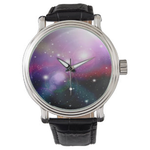 Lila Galaxie Armbanduhr