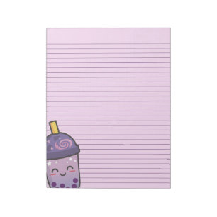 Lila-Galaxie-Boba-Tee-Stationery-Linien-Notizblock Notizblock