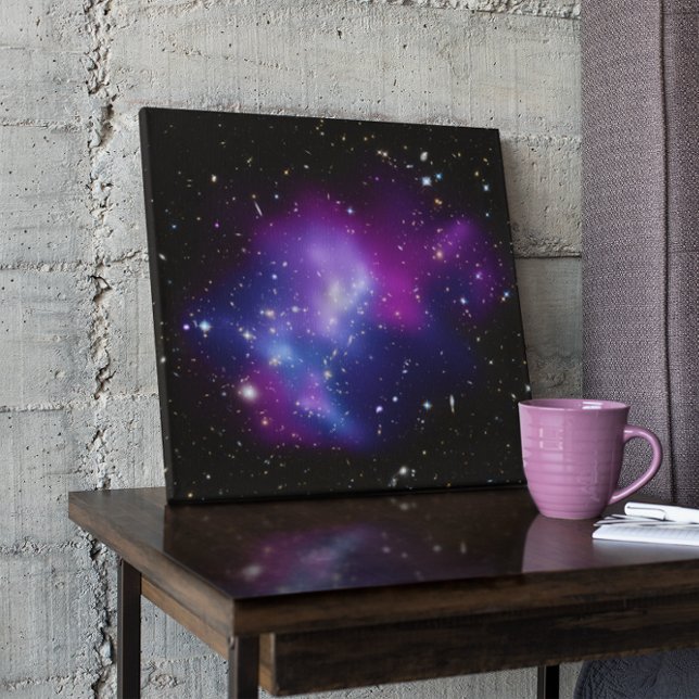 Lila Galaxie-Cluster Wrapped Canvas Leinwanddruck (Von Creator hochgeladen)