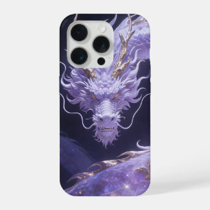 Lila Galaxie-Drache Mystischer Kosmischer Drache iPhone 15 Pro Hülle