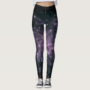 Lila Galaxie-Druck-Leggings Leggings