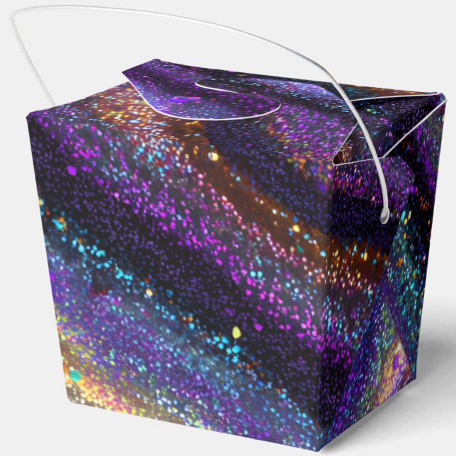 Lila Galaxie Geschenkschachtel (Rückseite)