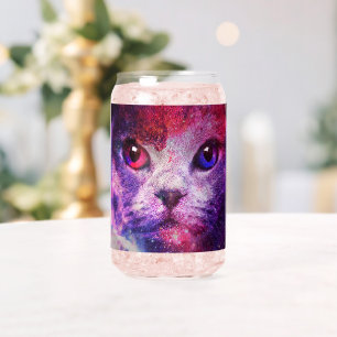 Lila Galaxie-Katze Dosenglas