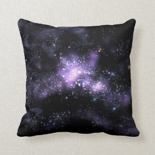 lila Galaxie Kissen