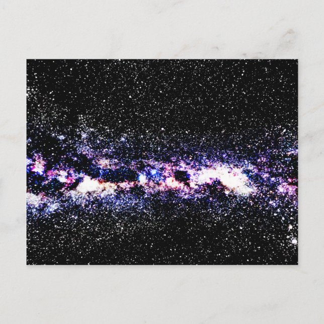 Lila Galaxie Postkarte (Vorderseite)