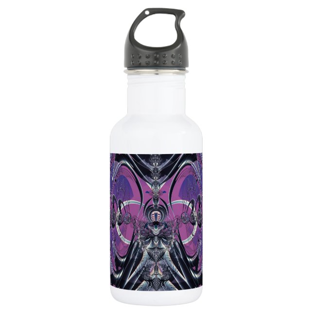 Lila Galaxie Trinkflasche (Vorderseite)
