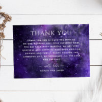 Lila Galaxie Weltraumhochzeit | Himmlische Nacht
