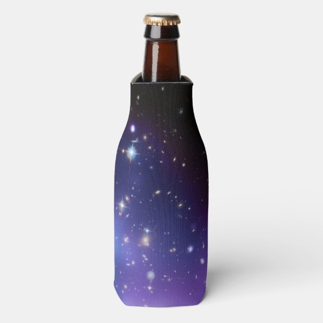 Lila Galaxiecluster Flaschenkühler (Flaschenvorderseite)
