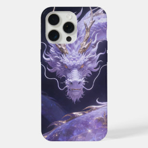 Lila Galaxiedrache   Mystischer Kosmischer Drache  iPhone 15 Pro Max Hülle