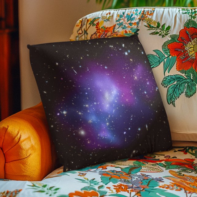 Lila Galaxy Celestial Space Foto Kissen (Purple Galaxy Celestial Space Photo Throw Pillow)