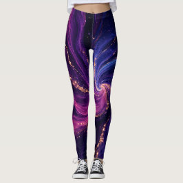 Lila Galaxy Leggings | Kosmische Nebel Activewear