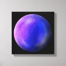 Lila Galaxy Orb - Vibrannende Lila Canvas Print Leinwanddruck