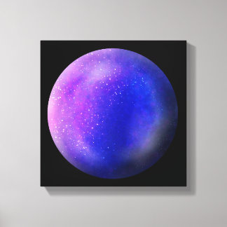 Lila Galaxy Orb - Vibrannende Lila Canvas Print Leinwanddruck