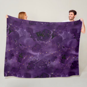 Lila Galaxy-Serien-Design 8  Fleecedecke