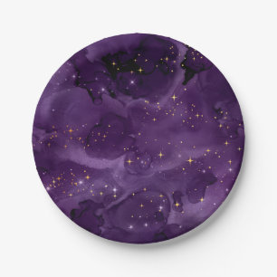 Lila Galaxy-Serien-Design 8 Pappteller