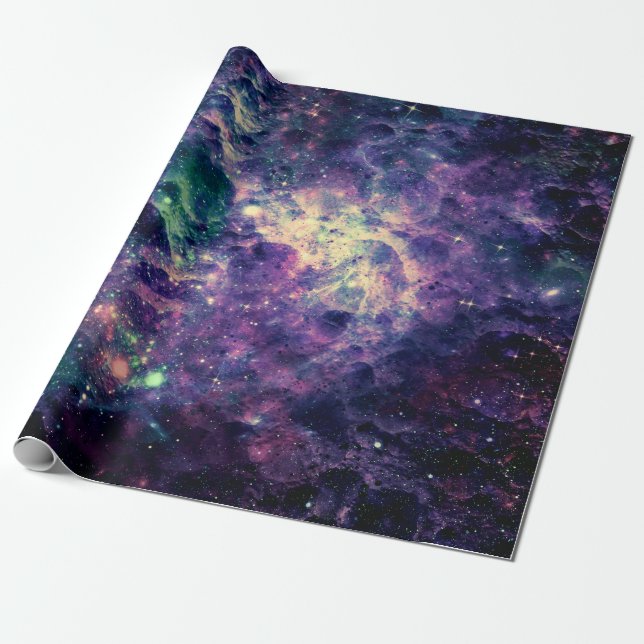 Lila Galaxy Space Rock Cool Geschenkpapier (Ungerollt)