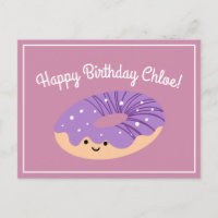 Lila Galaxy Sprinkles Doughnut Geburtstag