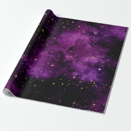 Lila Galaxy-Wrapping-Papier (1,8 m) Geschenkpapier