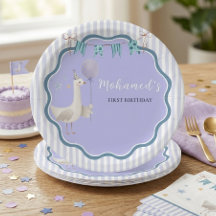Lila Gans Erster Geburtstag Personalisierte Kinder