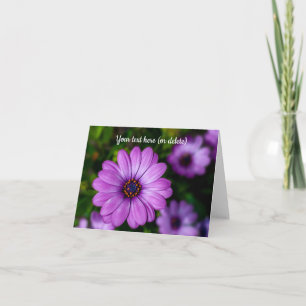 Lila Gänseblümchen-Blumen-Grußkarte Karte