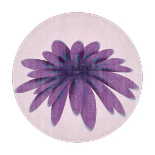 Lila Gänseblümchen-Blumenillustration   Florale Bo Schneidebrett