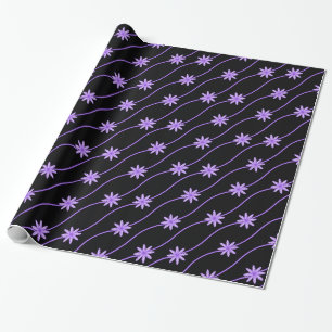 Lila Gänseblümchen-Ketten-Blumenmuster-Wrap-Papier Geschenkpapier