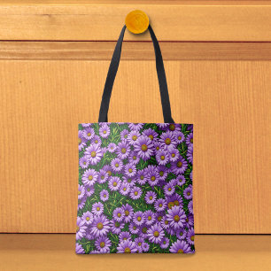 Lila Gänseblümchen-Tasche