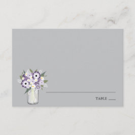 Lila Garden Mason Jar | Begleitende Platzkarte