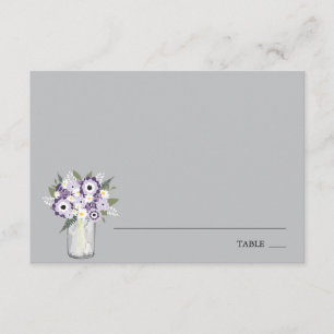 Lila Garden Mason Jar   Begleitende Platzkarte