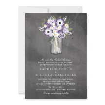 Lila Garden Mason Jar Chalkboard | Hochzeit