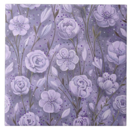 Lila Garten Fliese