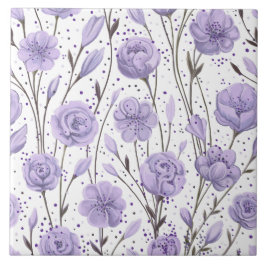 Lila Garten Fliese
