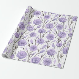 Lila Garten Geschenkpapier