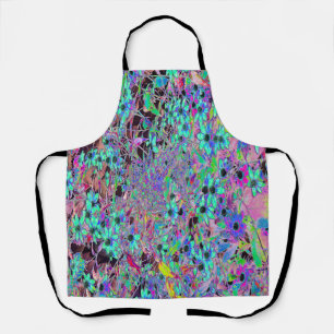 Lila Garten mit Psychedelic Aquamarine-Blume Schürze