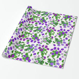 Lila Garten-Veilchen-Blumen-Verpackungs-Papier Geschenkpapier
