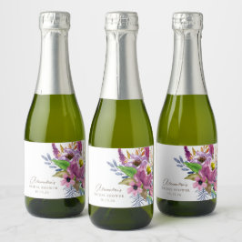 Lila Gartenflorale Minimalistische Dusche