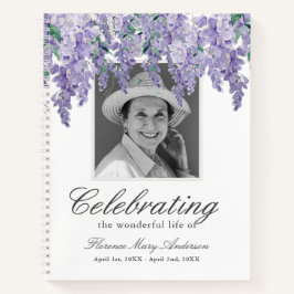 Lila Gästebuch der Wisteria Memorial Notizbuch