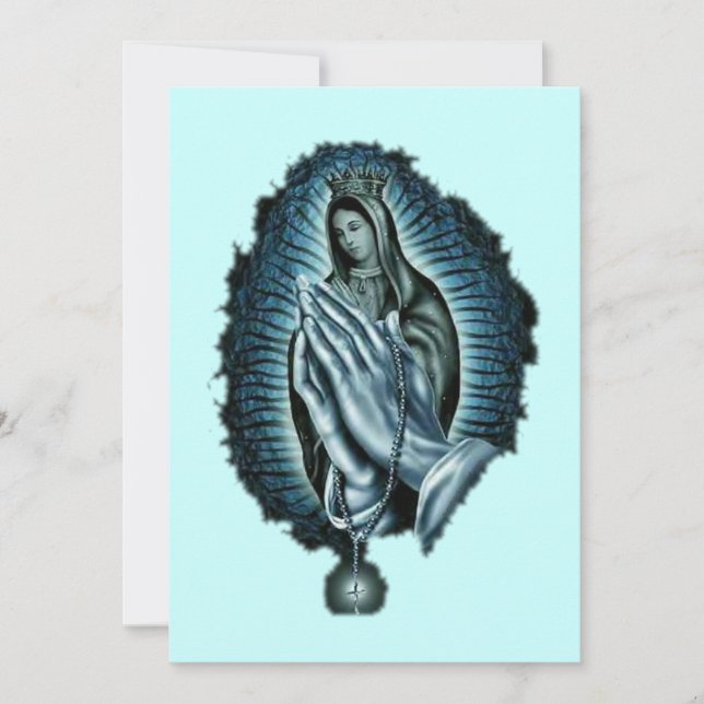 Lila Gebet Gesegnete Jungfrau Mary Einladung (Vorderseite)