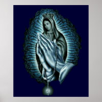 Lila Gebet Selige Jungfrau Mary Print
