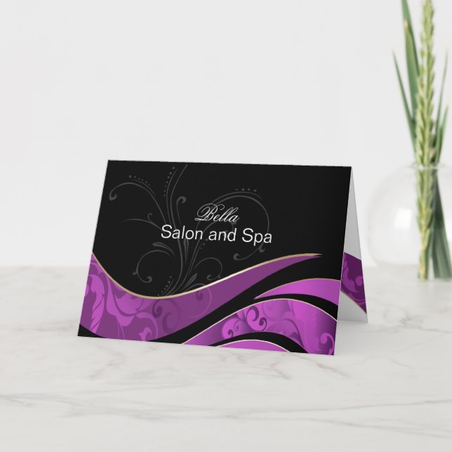 lila geblüht Business-Dankeschön-Karten Dankeskarte (Vorderseite)