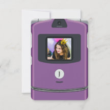 Lila Geburtstag Flip-Telefon 2000er