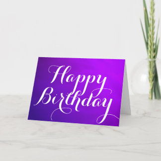 Lila Geburtstagskarte mit Metallic Happy Karte