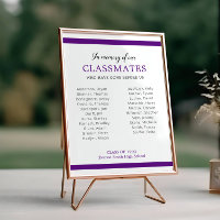 Lila Gedächtnis unserer Klassenkameraden Wiederseh