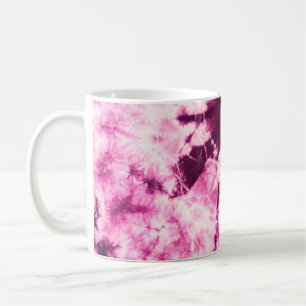 Lila gefärbte Krawatte Batik Gewebe für Hintergrun Kaffeetasse