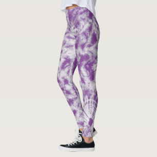 Lila Gefärbte Krawatte Leggings