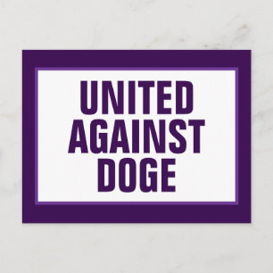 Lila gegen DOGE Anti-DOGE Postkarte