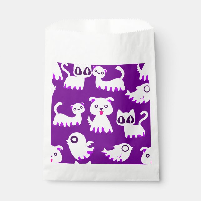 lila Geisterfreund Geschenktütchen (Vorderseite)